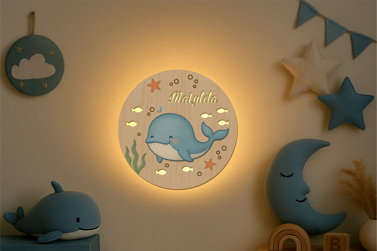 Whale 3D Lamp