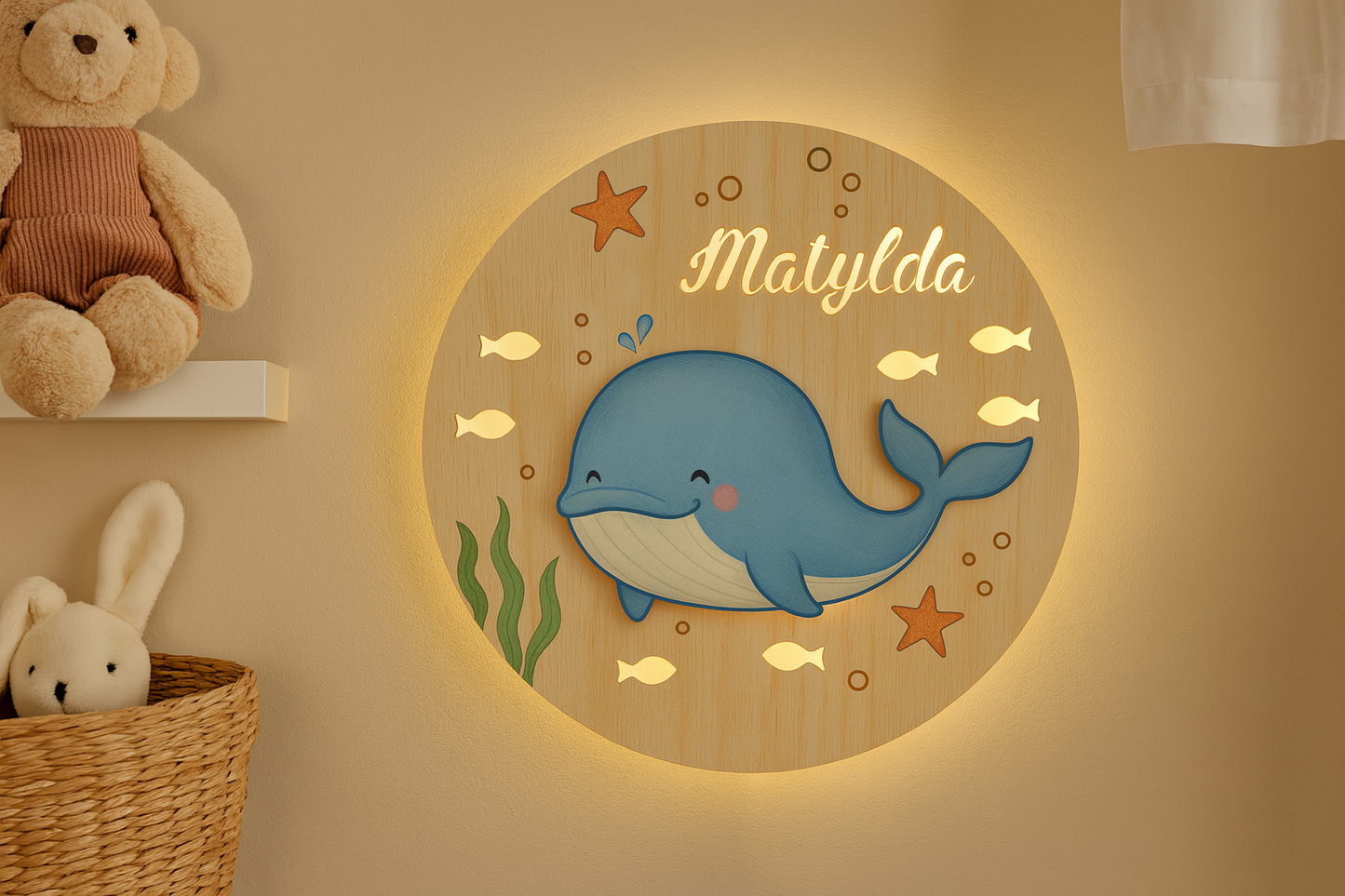 Whale 3D Lamp