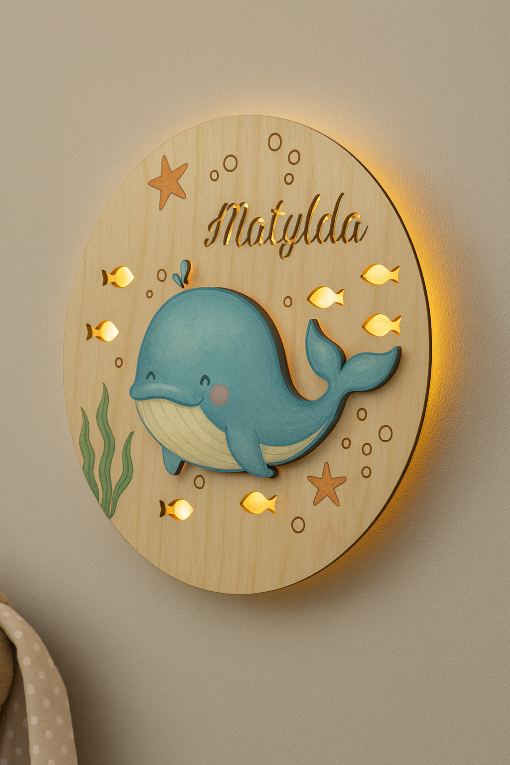 Whale 3D Lamp