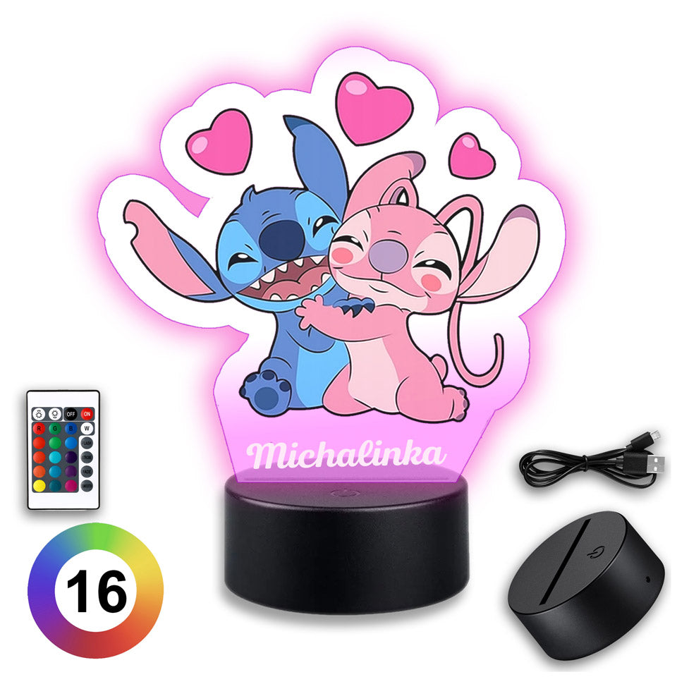 Stitch and Angel Lamp