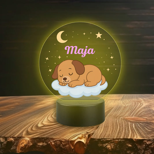 Dog on Cloud Lamp