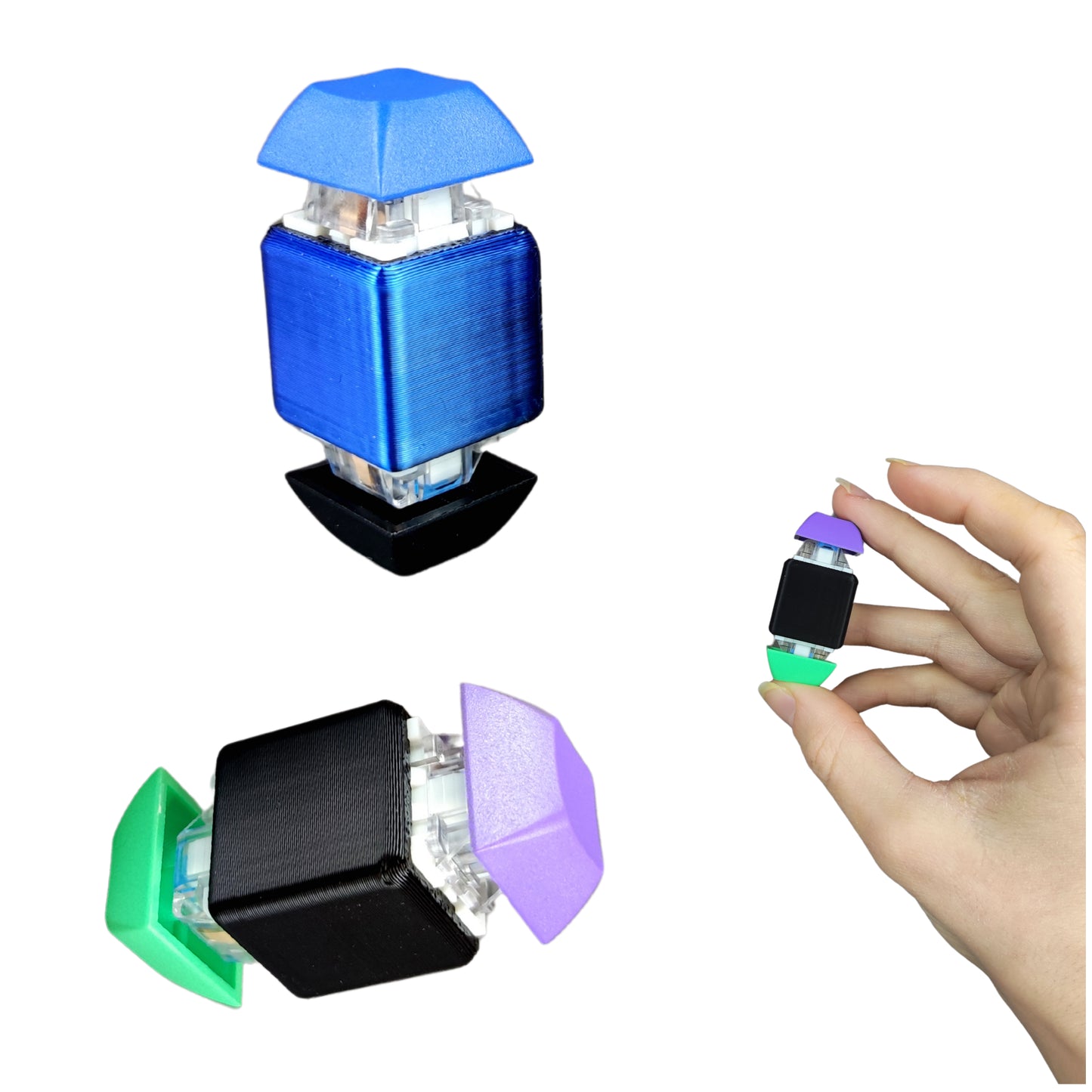 Column Fidget Keyboard Clicker Toy - 2 Button