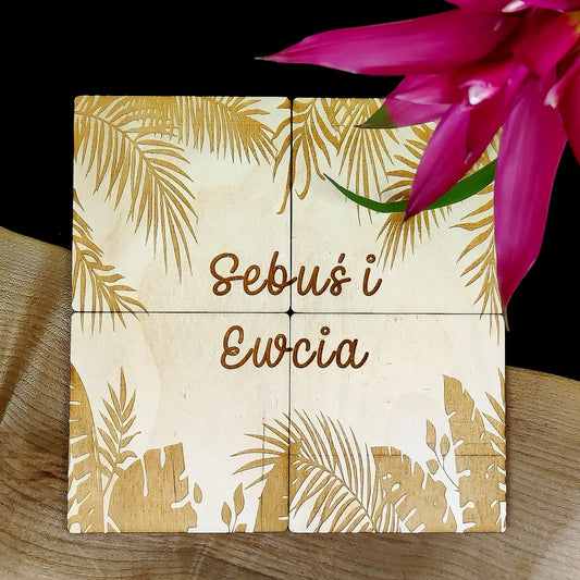 Personalised Forest Leaf Coasters-KOALA WOOD