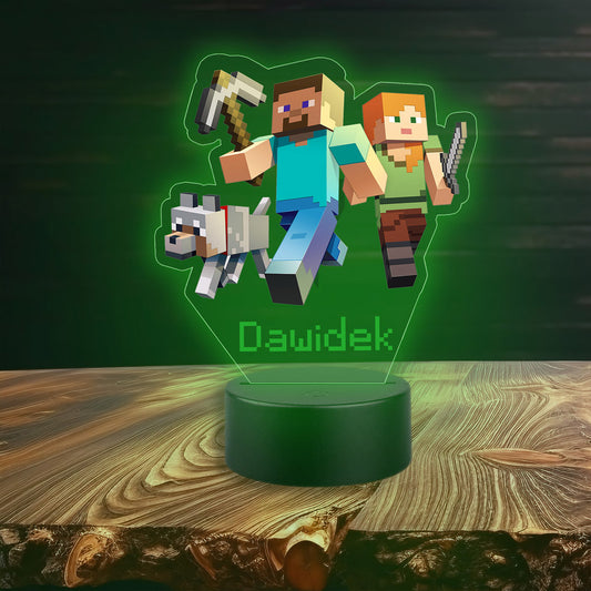 Minecraft Friends and Steve Lamp