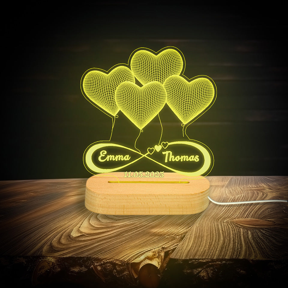 Couples Anniversary Heart Light-KOALA WOOD