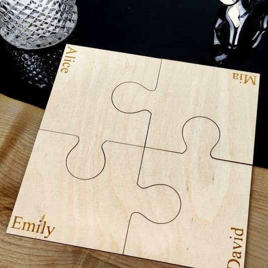 Personalised Jigsaw Puzzle coasters-KOALA WOOD