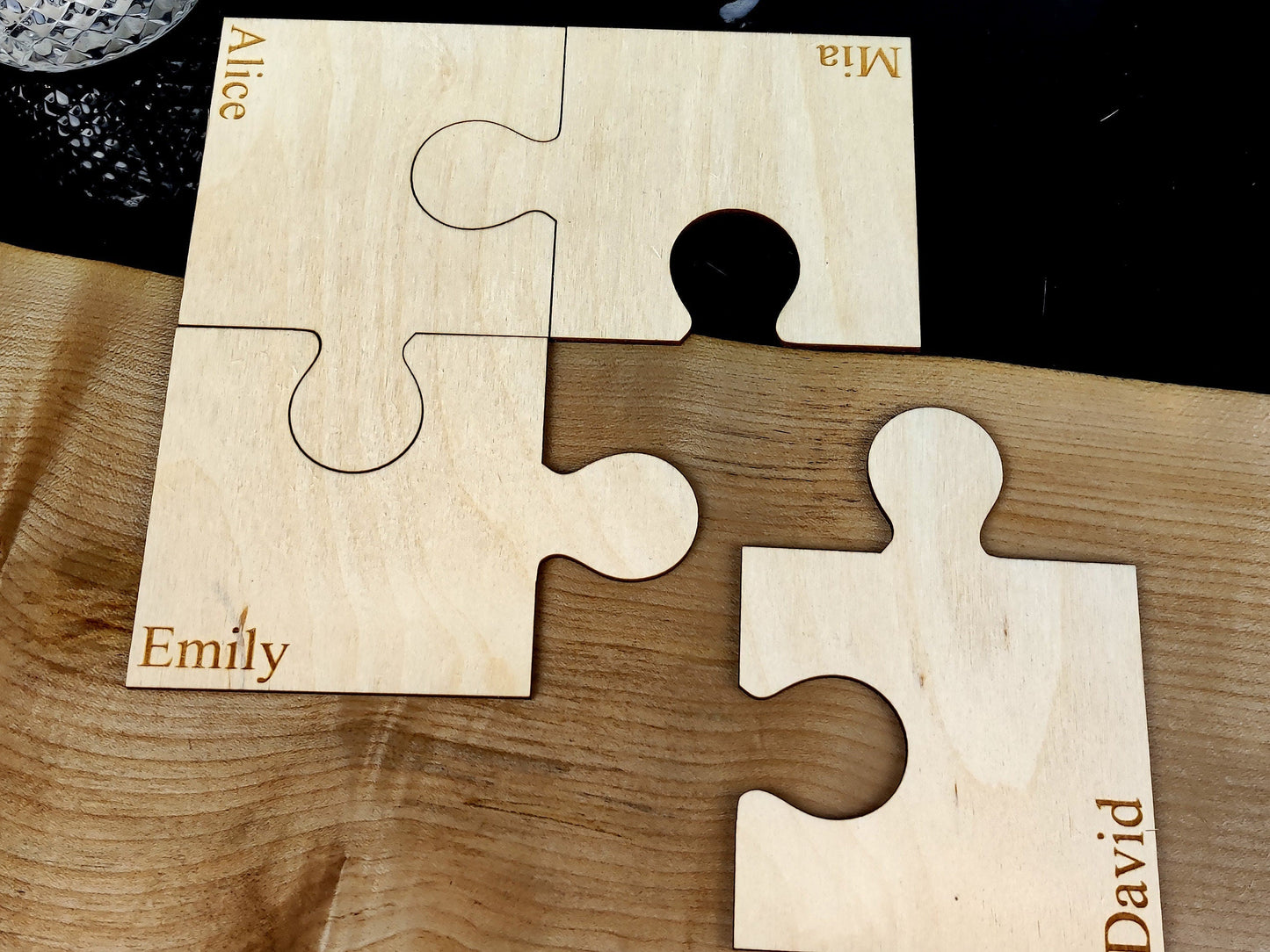 Personalised Jigsaw Puzzle coasters-KOALA WOOD