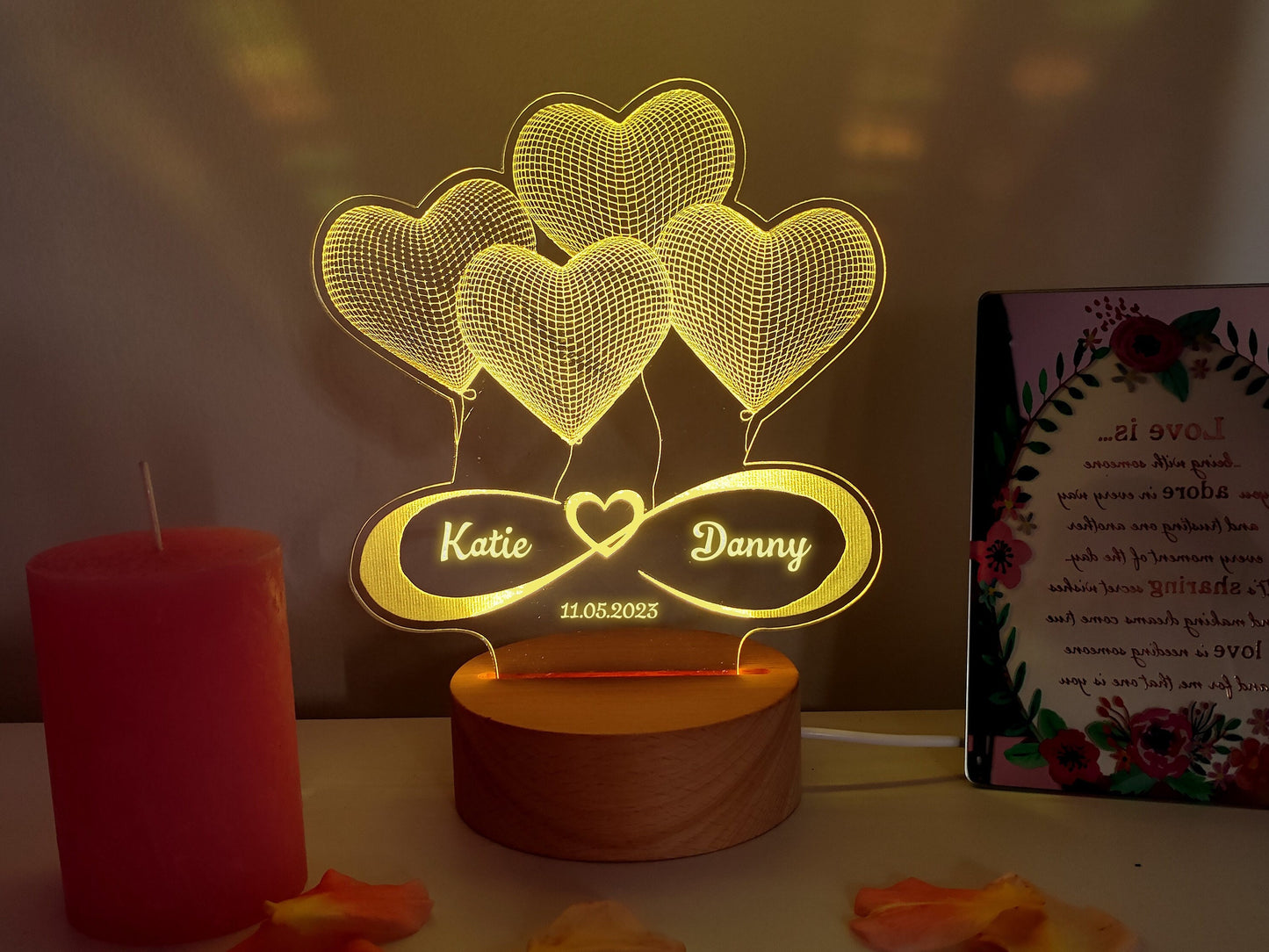 Couples Anniversary Heart Light-KOALA WOOD