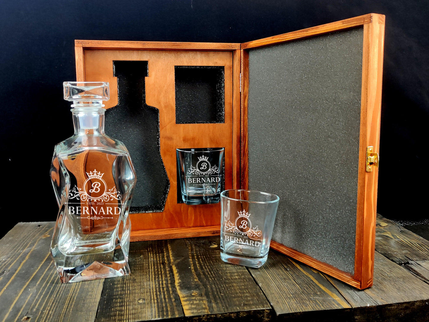 Personalised Whiskey Set-KOALA WOOD