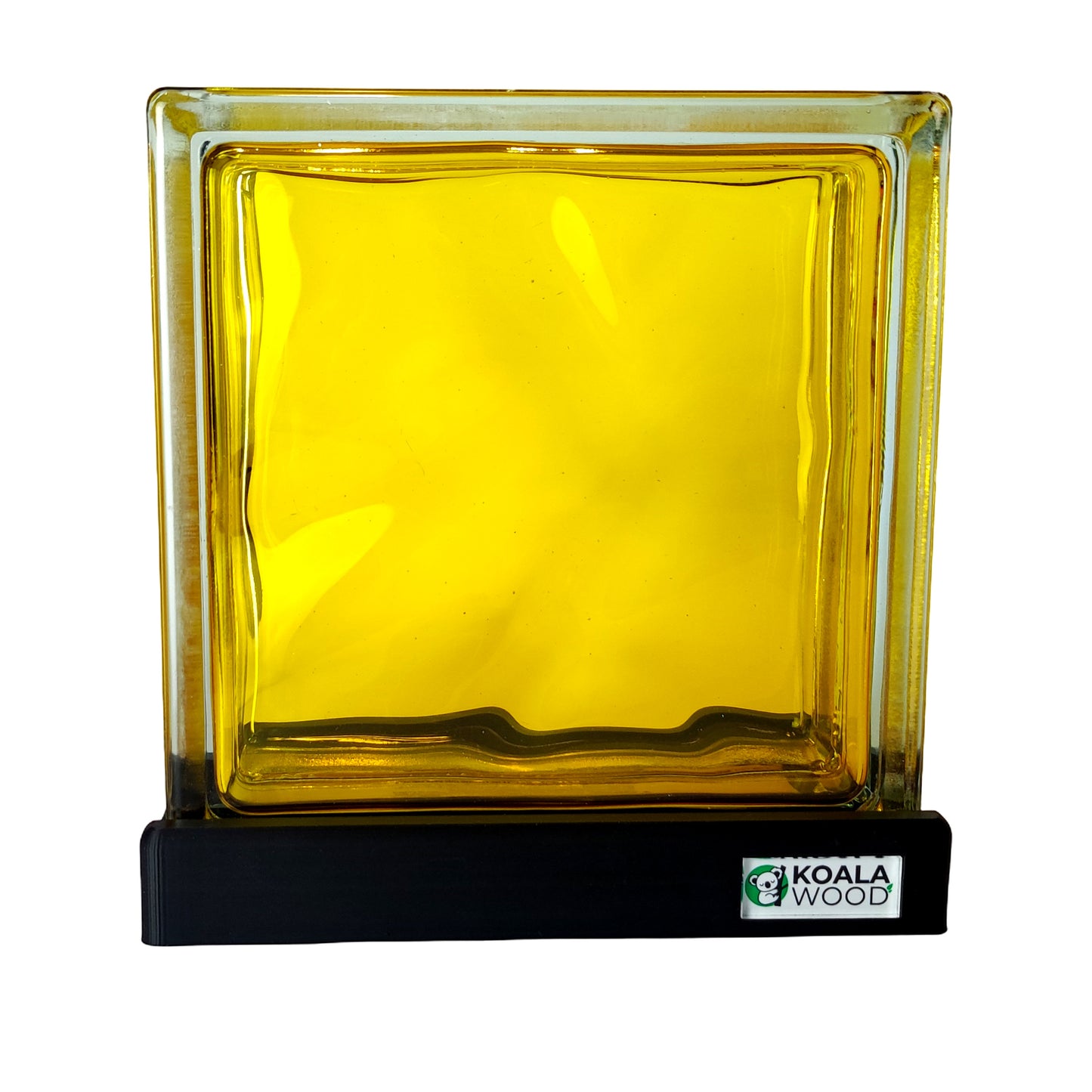 Glass Block Lamp - Yellow