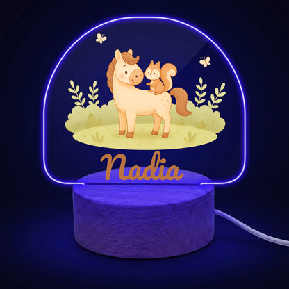 Night Light - Horse on Meadow