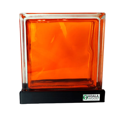 Glass Block Lamp - Orange