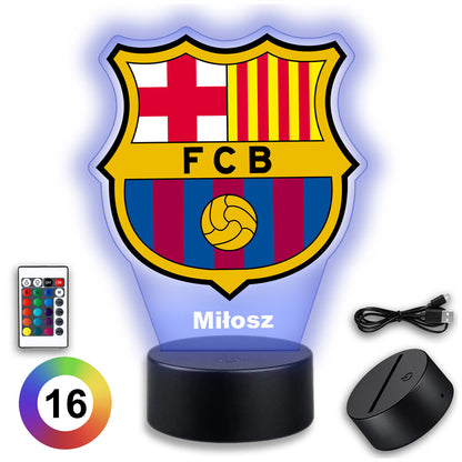 Lampka Barcelona Herb Piłka Nożna