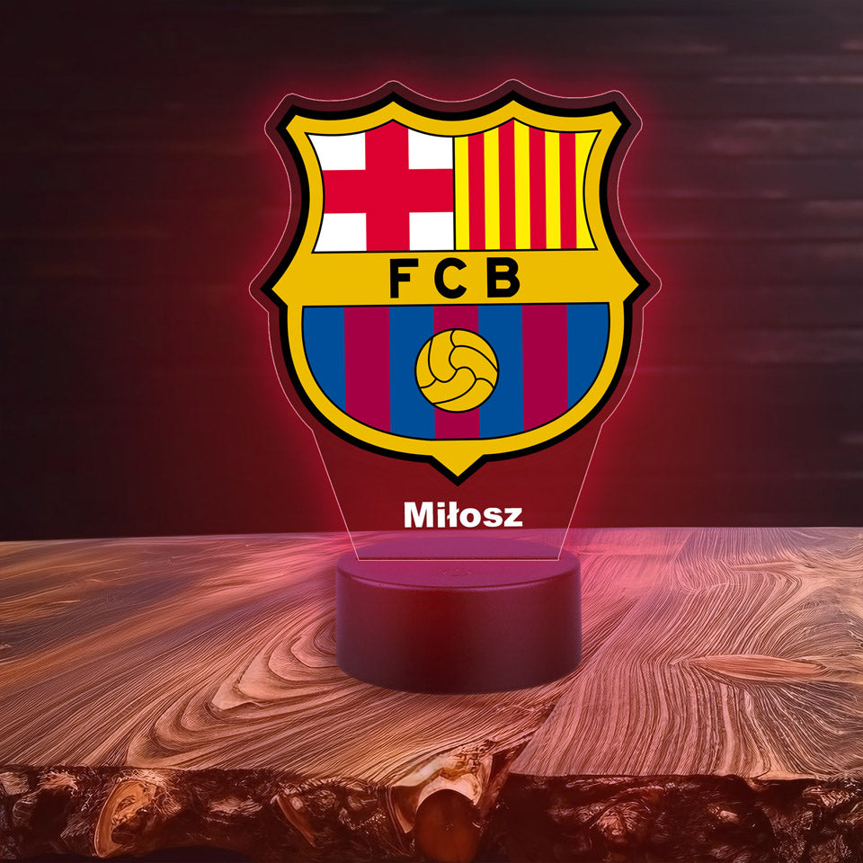 Lampka Barcelona Herb Piłka Nożna