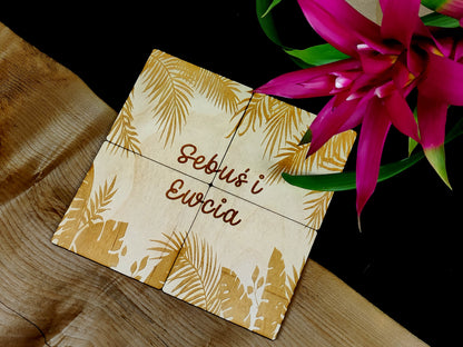 Personalised Forest Leaf Coasters