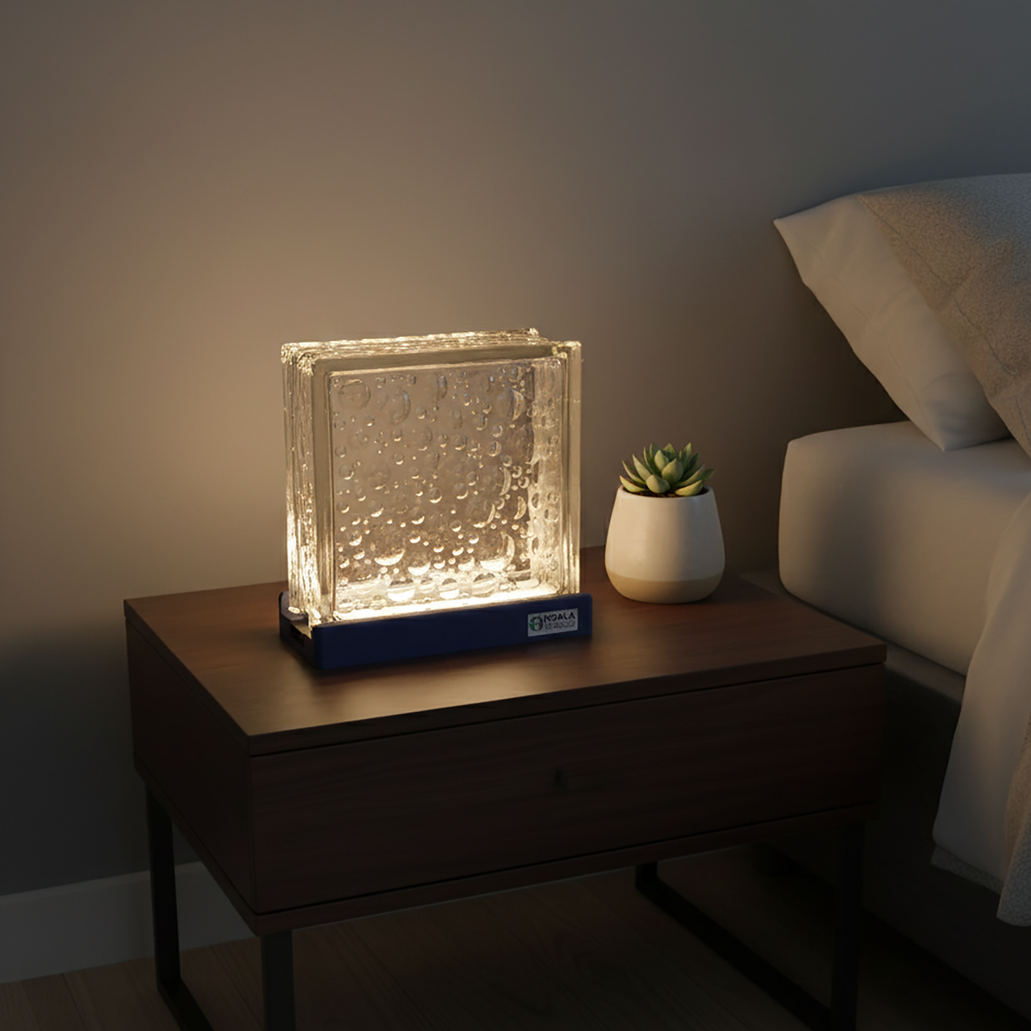 Glass Block Lamp - Bubbles