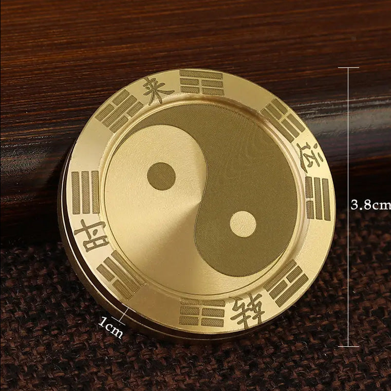 Metal Fidget Coin Pusher Yin Yang