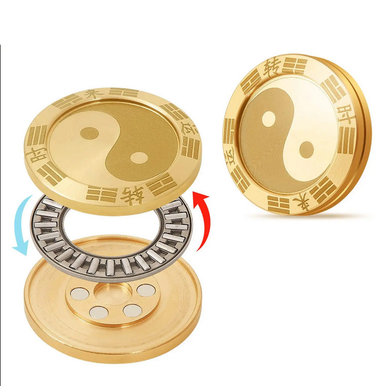 Metal Fidget Coin Pusher Yin Yang