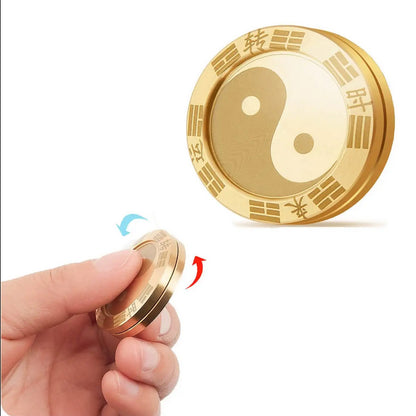 Metal Fidget Coin Pusher Yin Yang
