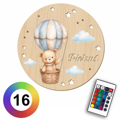 Bear in Balloon 3D Lamp