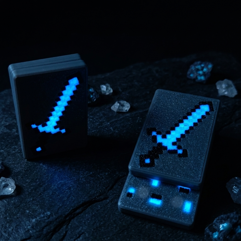 Diamond Pixel Sword Magnetic Slider