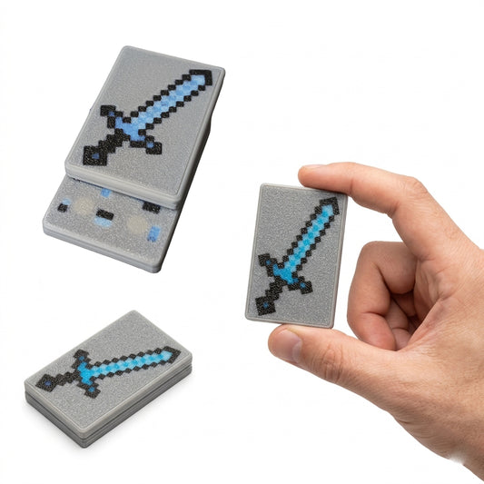Diamant Pixel Zwaard Magnetische Slider - LOGO