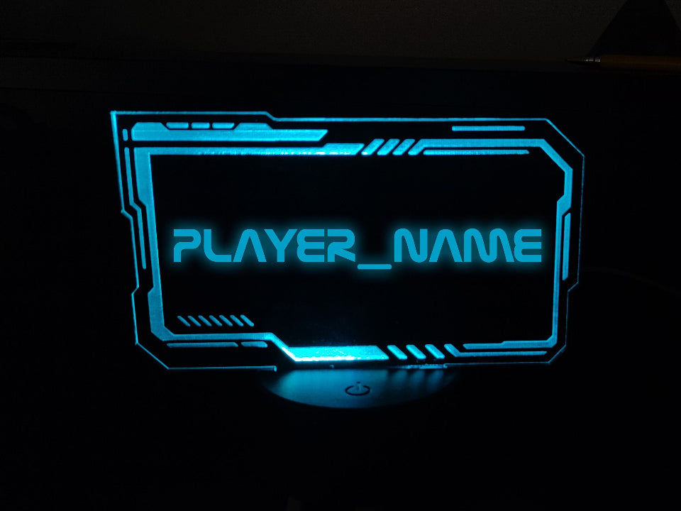 Logo lampki nocnej LED, wielokolorowej, zasilanej kablem lub bateriami, z pilotem do zdalnego sterowania.