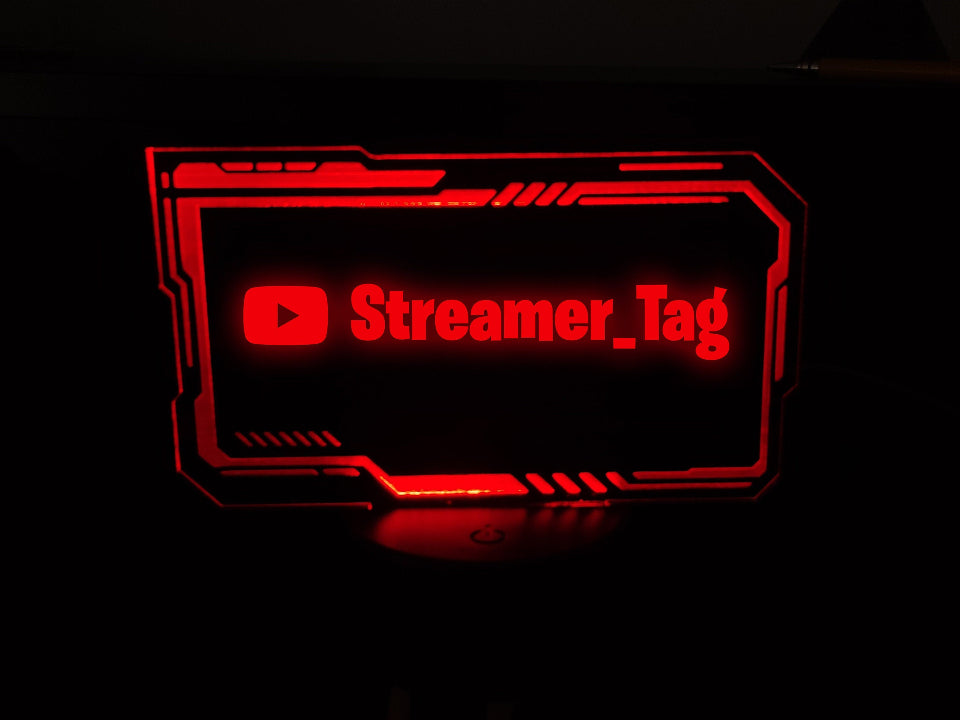 logo LED night light, multicolour, USB or battery powered, includes a controller for easy operation.