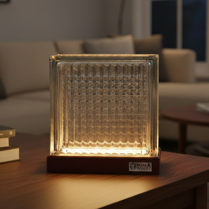 Squares glass block lamp