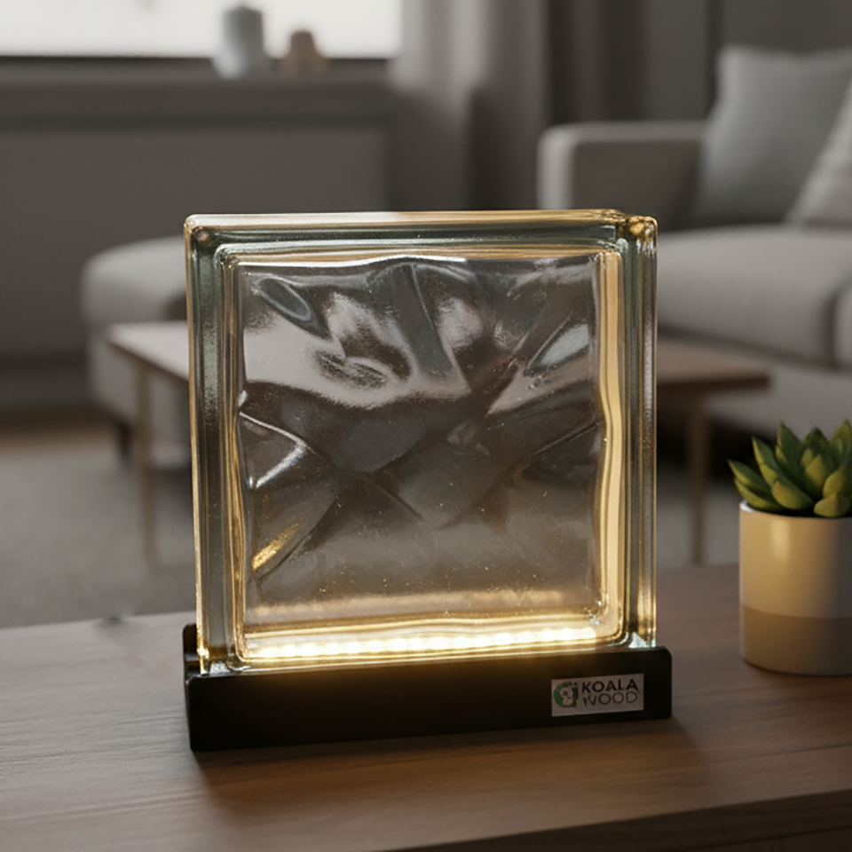 artic glass blcok night lamp