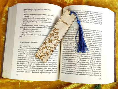 Personalised Floral Bookmark