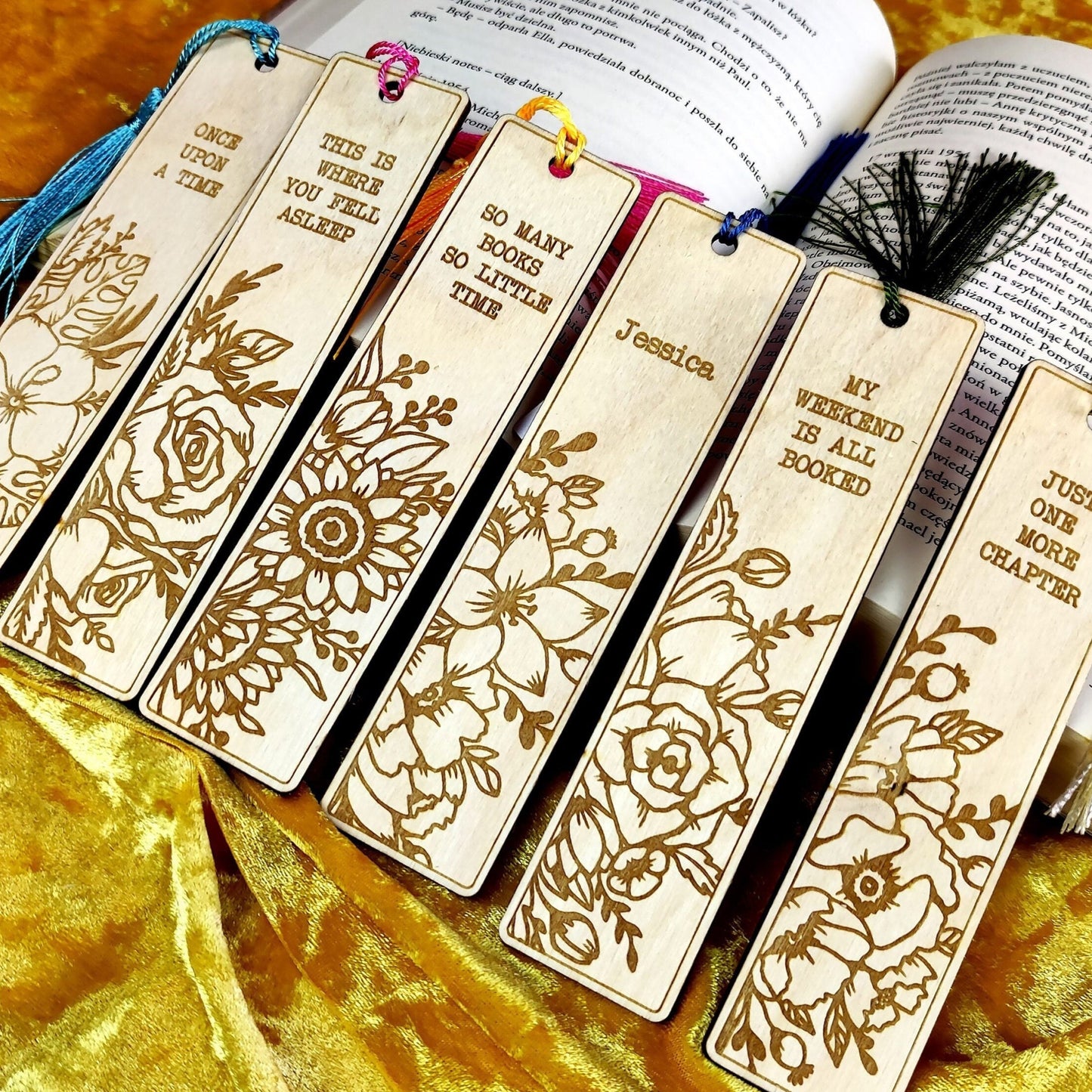 Personalised Floral Bookmark