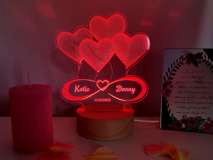 Couples Anniversary Heart Light