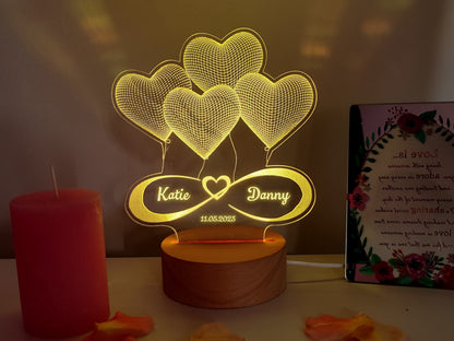 Couples Anniversary Heart Light