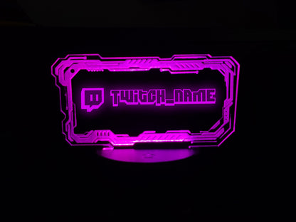 Gaming Name Tag Night Light