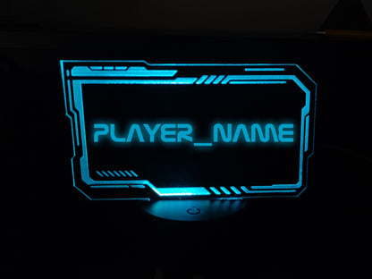 Gaming Name Tag Night Light