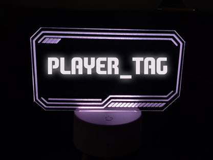 Gaming Name Tag Night Light